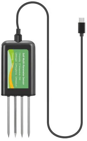 USB Powered Soil Tester for Android and For Hongmeng Measures Moisture Conductivity Temperature pH and Nutrients