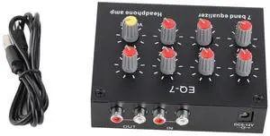 7 Band Sound Equalizer 12dB Bass  Adjustment Dual Channel Digital Equalizer for Audio Mixer DJ Sound System Professional Tuning
