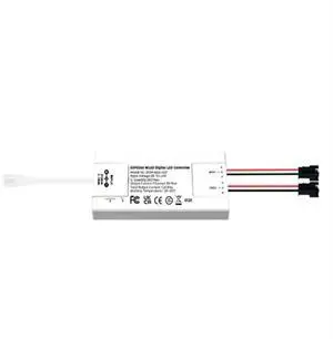 ESP32 Dual-Channel WLED Controller RGB LED Strip Support 5-24V 12A Max 800 Ics EU Certification Via GPIO16 2.4GH ESP32 Dual-Channel WLED Controller RGB LED Strip Support 5-24V 12A Max 800 Ics EU Certification Via GPIO16 2.4GH