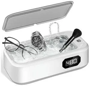 Ultrasonic Cleaners 49Khz Ultrasonic Cleaner For Jewelry Razors Watches Combs Brushes Rings And Eyeglasses EU Plug