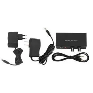 Audio Mixer Stereo Preamp Low Noise Amplifier 3.5mm 6.5mm Dual Input Condenser Dynamic Mic Interface 5.5x2.1MM DC for Cell Phone