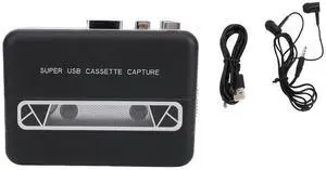 Cassette Tape Player Built in Speaker 3.5mm Earphone Jack Portable Cassette Tape to MP3 Digital Converter for Laptop CD Burner