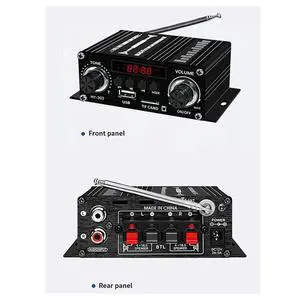 2X Digital Bluetooth Amplifier 12V Home Car 2 Channel HIFI Sound Speaker FM Receiver Audio Amplificador Clase-AB AMP