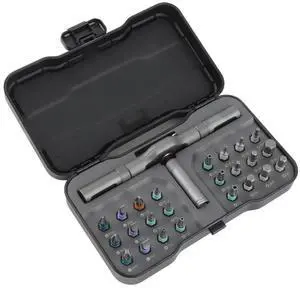 Protable Ratchet Screwdriver Bit Set 24-in-1 Bit Multipurpose Repair Tool Manual Hardware with Handle RS1 Phone PC Repair Tool