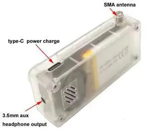 Mini SI4732 Radio LSB USB AM FM Radio Full Band Portable Radio SW MW VHF Radio Transparent Case