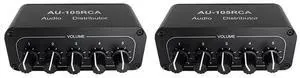 2X 5CH Audio Distributor Stereo Audio Mixer 1 Input 5 Output RCA Splitter For Power Amplifier Active Audio