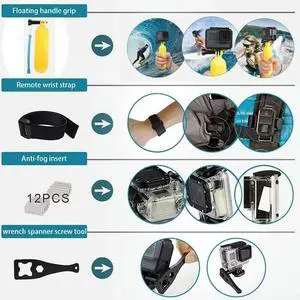 50 In 1 Action Camera Accessory Kit Waterproof Case Tripod For Gopro Hero9 8 Max Action Osmo Sport Accessories