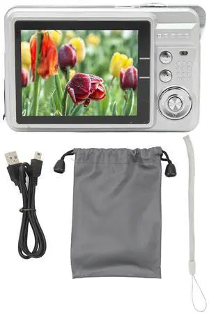 Digital Camera for Teens 48MP HD 2.7 Inch TFT Screen 8X Zoom Autofocus Anti Shake Pocket Compact Camera for Travel Photography