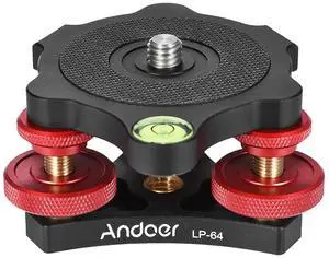 Protable Fashion Tripod Leveling Balance Base Tri-wheel Precision Camera Leveler with Bubble Level 3/8 Photography Accessories