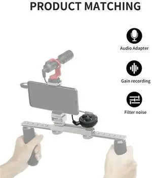 For DSLR Mirrorless Camera Microphone Audio Adapter Mixer For Video Recording phones Recorders Laptops Streaming