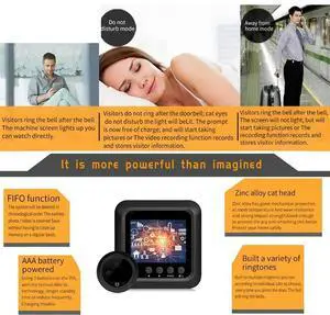 Digital Door Surveillance Camera Night Vision Door Viewer With 2.4 Inch LCD Screen Digital Door Surveillance Camera Night Vision Door Viewer With 2.4 Inch LCD Screen