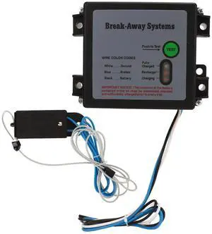 Trailer Electric Brakes Breakaway Kit 12V LED Test Stable Performance Break Away System Universal for Trailer Truck RV Vehicle