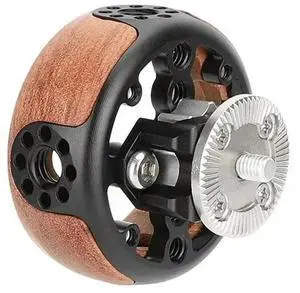 Wooden Handgrip 1/4In 3/8In Screw Hole Handgrip For DSLR Shoulder Rig Photography