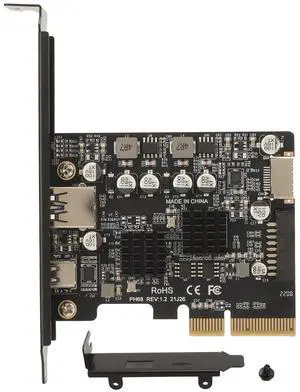 PCIe Type C Card 10Gbps High Speed Gold Plated Pin Front Type E PCIE USB3.2 Expansion Card for Desktop Computer Transmission