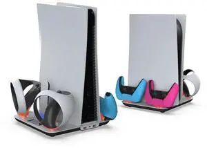 For PSVR2 Stand With Controller Holders, Headset Hanger, And Type-C Charging Cable For PSVR2/PS5 Accessories