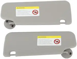 1 Pair Sun Visor Left Right Driver Passenger Side Car Sun Visor Sunshade with Mirror Replacement for Sonic Aveo 2012 - 2020 Grey