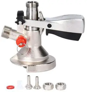 Professional G5/8 A Type Stainless Steel Beer Keg Tap Distributor Coupler with Relief Valve Brewing Accessory Homebrew Supply Professional G5/8 A Type Stainless Steel Beer Keg Tap Distributor Coupler with Relief Valve Brewing Accessory Homebrew Supply