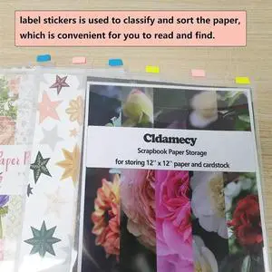 32Pcs Transparent Scrapbook Organizer Envelopes Pockets Sleeves For Storing 12X12inch With 60 Pcs el Stickers