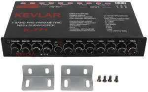 Car Audio Chassis Graphic Equalizer Universal Low Pass 7Band Variable Gain Adjustment High Level Input EQ for Stereo System Car Audio Chassis Graphic Equalizer Universal Low Pass 7Band Variable Gain Adjustment High Level Input EQ for Stereo System