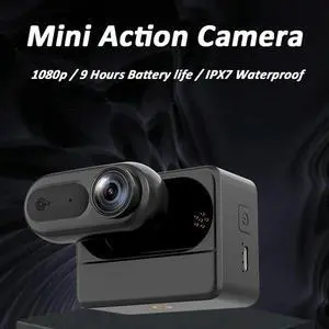 For Traveling Mini Sports Camera 360° Rotatable Body Waterproof Anti-Shake Case For Bike Driver Recorder