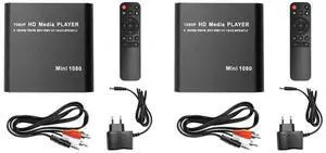 2X MKV H.264 HDD Multimedia Player Full HD 1080P USB Media Player With SD Media TV Box Support RMVB WMV HDD EU PLUG