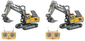 2X 2.4G Wireless RC Excavator Remote Control RC Truck Crawler Truck Electric Engineering Vehicle For Kids
