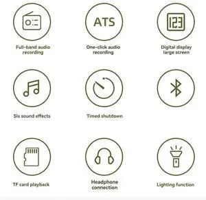 Bluetooth Enabled Digital Multifunctional Mini Handheld AM/FM Radio Full Band Elderly Portable Pocket Card