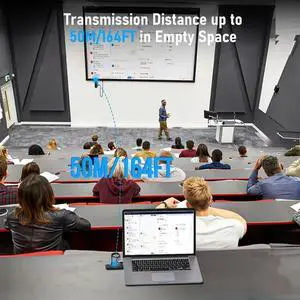 -Compatible Wireless Transmitter And Receiver 1080P Meeting Transmitter Receiver For Laptop TV Projector Monitor Camera