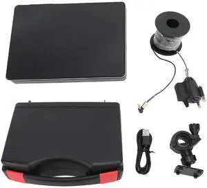 Underwater Fishing Camera 1080P HD 4.3in Large Screen 15m Cable Fish Finder with Night Vision for Ice Lake Fishing Rechargeable