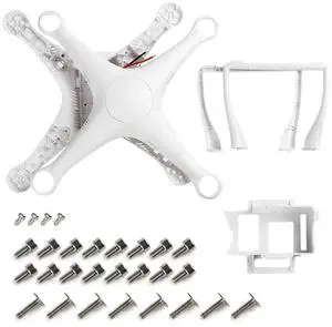 For Phantom 3A/P Drone Repair Parts Complete Body Shell Set With Upper Middle Bottom Sections & Landing Gear