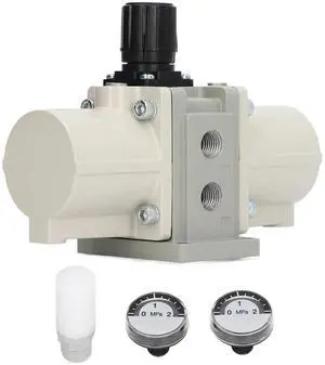 High Precision Pneumatic Boost Valve with Gauge and Muffler SMC Type Compressed Air Pressure Increasing Boost Valve Easy Install