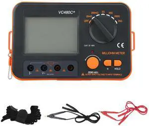 Professional Portable 0.01m2k 6Gear Digital Milliohmmeter 4Wire Measurement DC Low Electrical Hand Held Resistance Tester