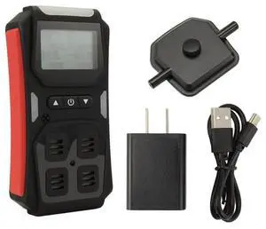 Portable 4-In-1 Gas Detector, Combustible Gas Tester, Toxic And Hazardous Gas Alert System Alarm