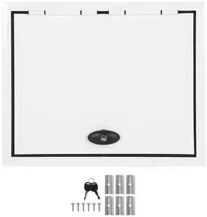 20 X 12in RV Baggage Trailer Cargo Hatch Door Safety Lock Aluminum Alloy Frame 120 Deg Opening UV Resistant for Campers Caravans