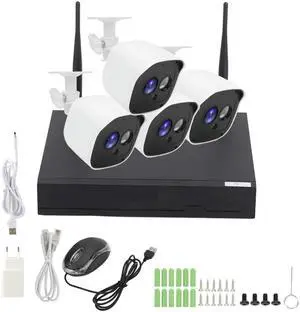Professional Video Recorder Kit 8 Channel Wireless NVR Remote View 1080P Monitoring for Home Security CCTV Recorder Camera