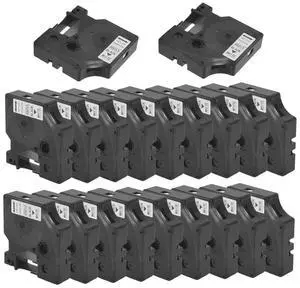 20Pcs For Dymo D1 Label Maker/Tape 45013 Black On White Label Ribbons Compatible For Dymo Label Manager 160 210 450 280-N33R