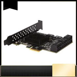 PCIE SATA Card 8 Port, 6Gbps SATA 3.0 Pcie Card, Pcie To SATA Controller Expansion Card, Upport 8 SATA 3.0 Devices-N33R