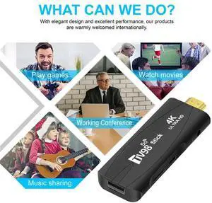 1 PCS TV98 TV STICK 1G+8G Android 12.1 2.4G 5G Wifi Android Smart TV BOX 4K 60Fps Set Top Box (UK Plug)-N33R