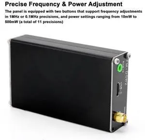 0.5W FM Transmitter 76-108Mhz 500Mw High-Power Stereo Broadcast Device Type-C Interface 2000M Range-N33R