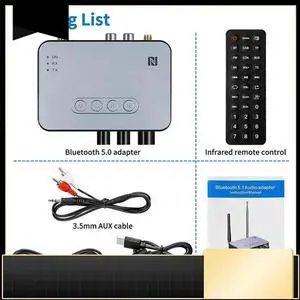 Bluetooth Adapter Audio Adapter Bluetooth 5.1 Transmitter Receiver For TV Home Stereo Wireless Audio Adapter With Remote Control