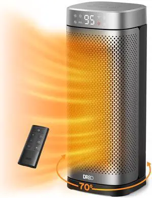 Space Heaters for Indoor Use, 1500W Fast Heating Portable Heaters with Remote, Large PTC Ceramic Electric for Bedroom, 12H Timer, 70° Oscillation, Overheat Protection, Safety Heat for Home Office