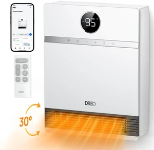 Smart Electric Wall Heater for Indoor Use, Works with Alexa,Large Room | IP24 Wall Mounted Heater, 11.5 ft/s Heating, 28dB Quiet Operation, App and Remote Control, Digital Thermostat and ECO Mode Smart Electric Wall Heater for Indoor Use, Works with Alexa,Large Room | IP24 Wall Mounted Heater, 11.5 ft/s Heating, 28dB Quiet Operation, App and Remote Control, Digital Thermostat and ECO Mode