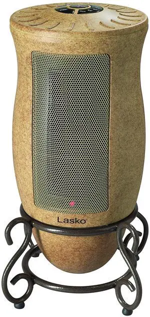 Oscillating Designer Series Ceramic Space Heater for Home with Adjustable Thermostat, Timer and 2-Speeds, 16 Inches, 1500W, Beige, 6405