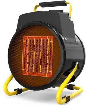 Outdoor Heaters for Patio, 1500W Portable Garage Heater with Overheat Protection & 3S Fast Heating, Non-Slip Cushion, Electric Space Heater for Patio, Garage, Bedroom, Office, Black