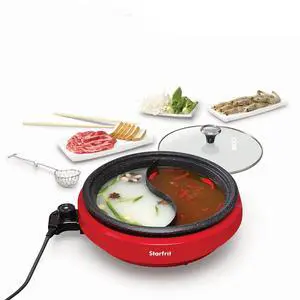 The Rock Dual-Sided Electric Hot Pot - 3L - Rock.Tec Non-Stick - Variable Temperature Control - 1200W