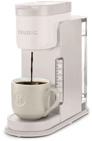 K-Express Single Serve K-Cup Pod Coffee Maker, 3 Brew Sizes, Strong Button Feature, 42oz Removable Reservoir, Warm Stone