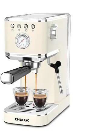 Slim Espresso Machine with Milk Frother Steam Wand, 20 Bar Professional Italian Pump Espresso Coffee Machine for Home Cappuccino & Latte Maker, Creamy