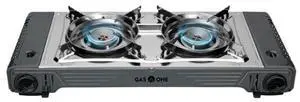 2-Burner Portable Camp Stove - High Output 15,300 BTU - With Durable Carrying Case, Automatic Ignition, Safety Features, Perfect for Camping, Hiking, Tailgating, and Emergency Preparedness