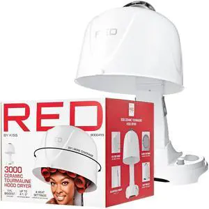 3000 Ceramic Tourmaline Professional Hood Dryer, 4 Heat Settings Blow Dryer for Home & Salon, Height Adjustable Convenient Big Hood Size Extra Coverage (1875 Wattage)