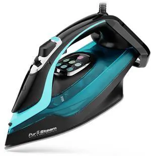 1750W Steam Iron, Digital Temp Control & LED Display, Ceramic Soleplate, Adjustable Steam, Self-Clean, Anti-Calc, Anti-Drip, Auto Shut-Off